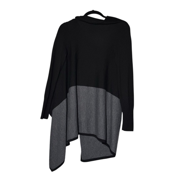 Smartwool Edgewood Wrap Sweater Black Gray Colorblock Soft Knit Size Small - Picture 2 of 10